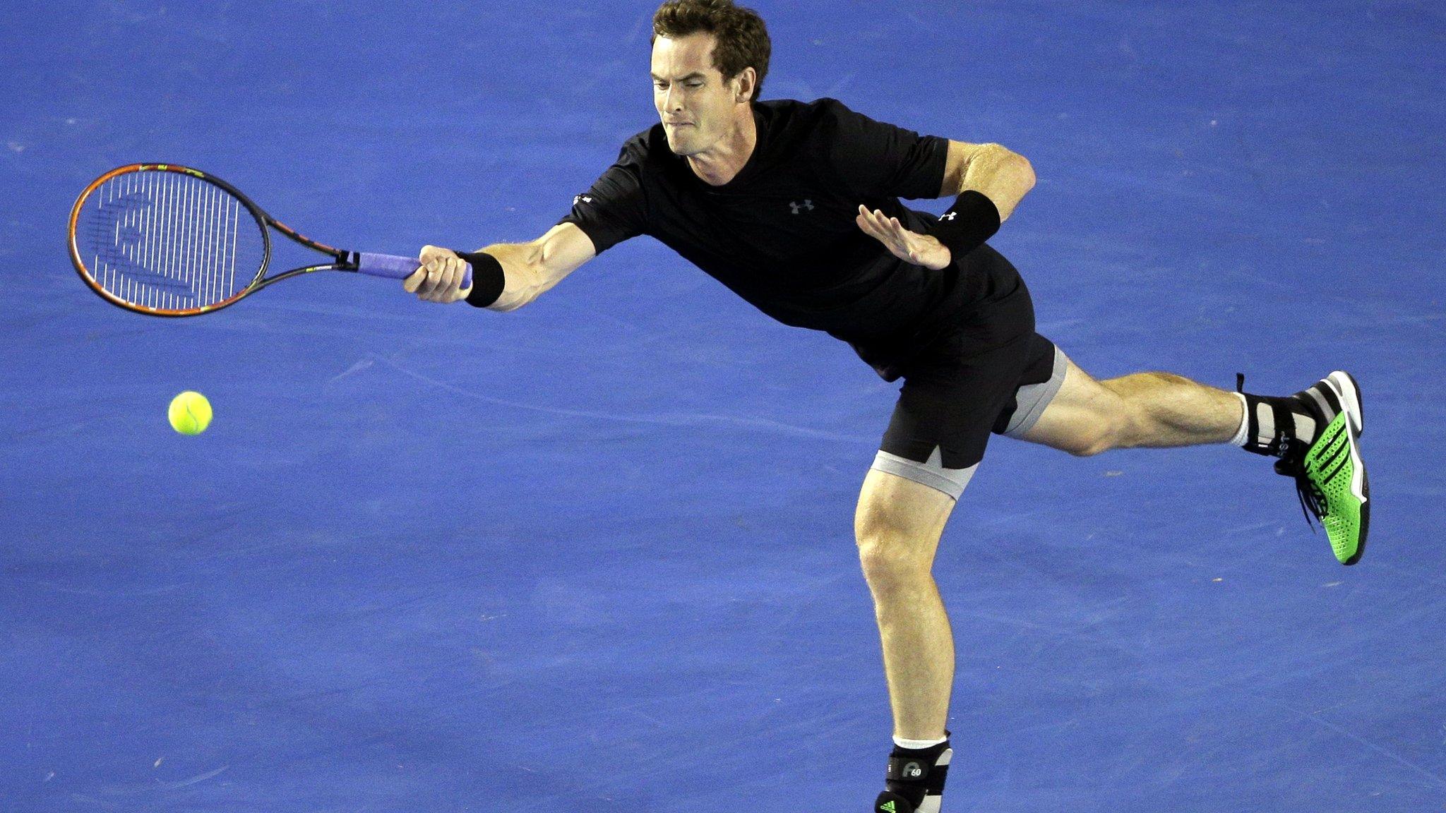 Andy Murray in action at the Australian Open