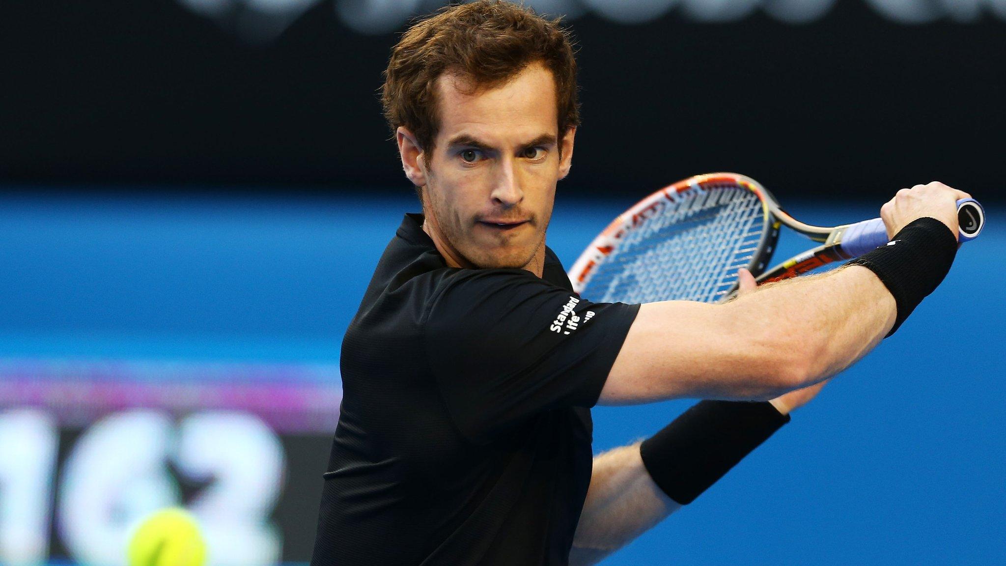 Andy Murray in action at the Australian Open