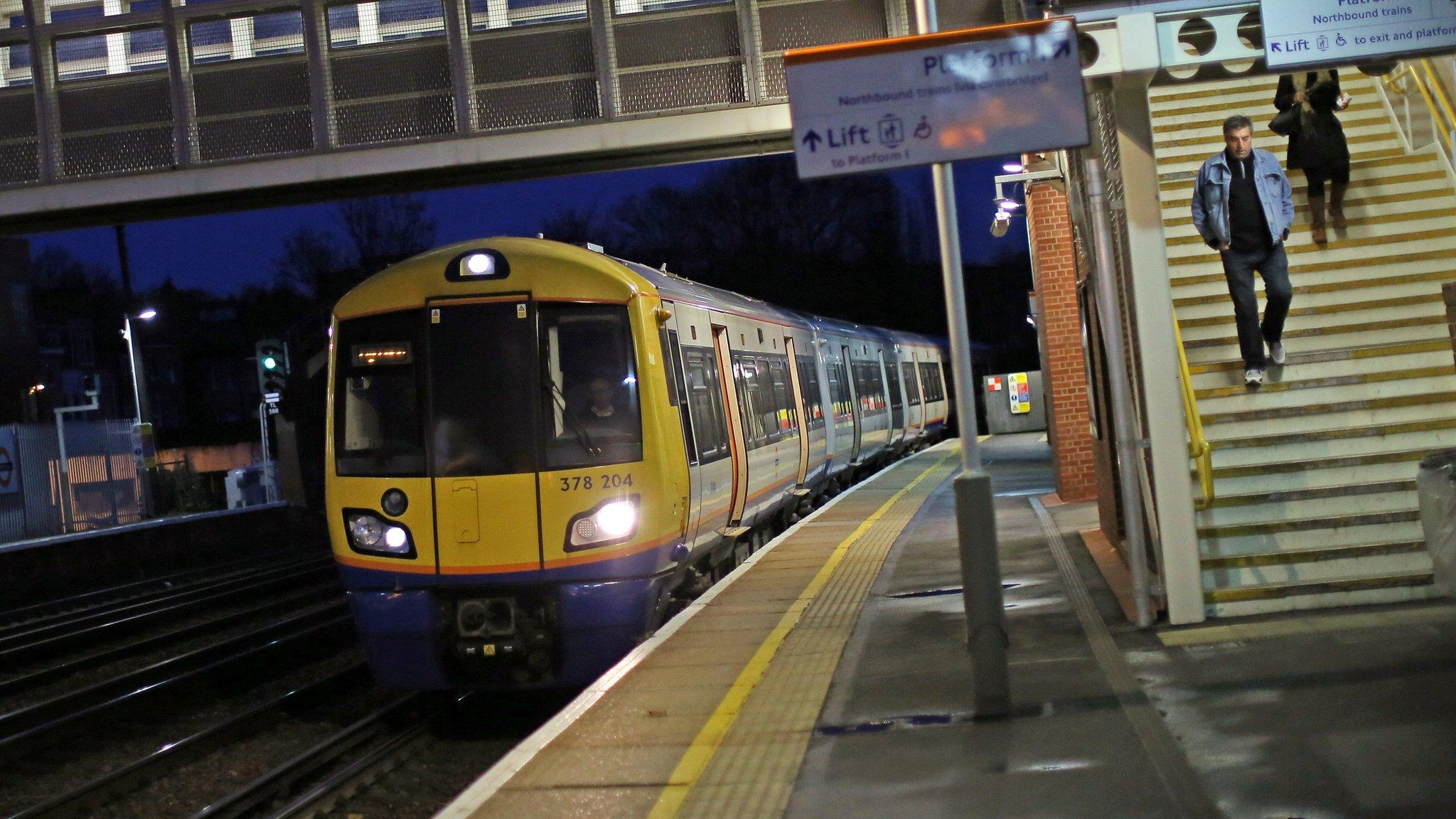 Train pulling into station