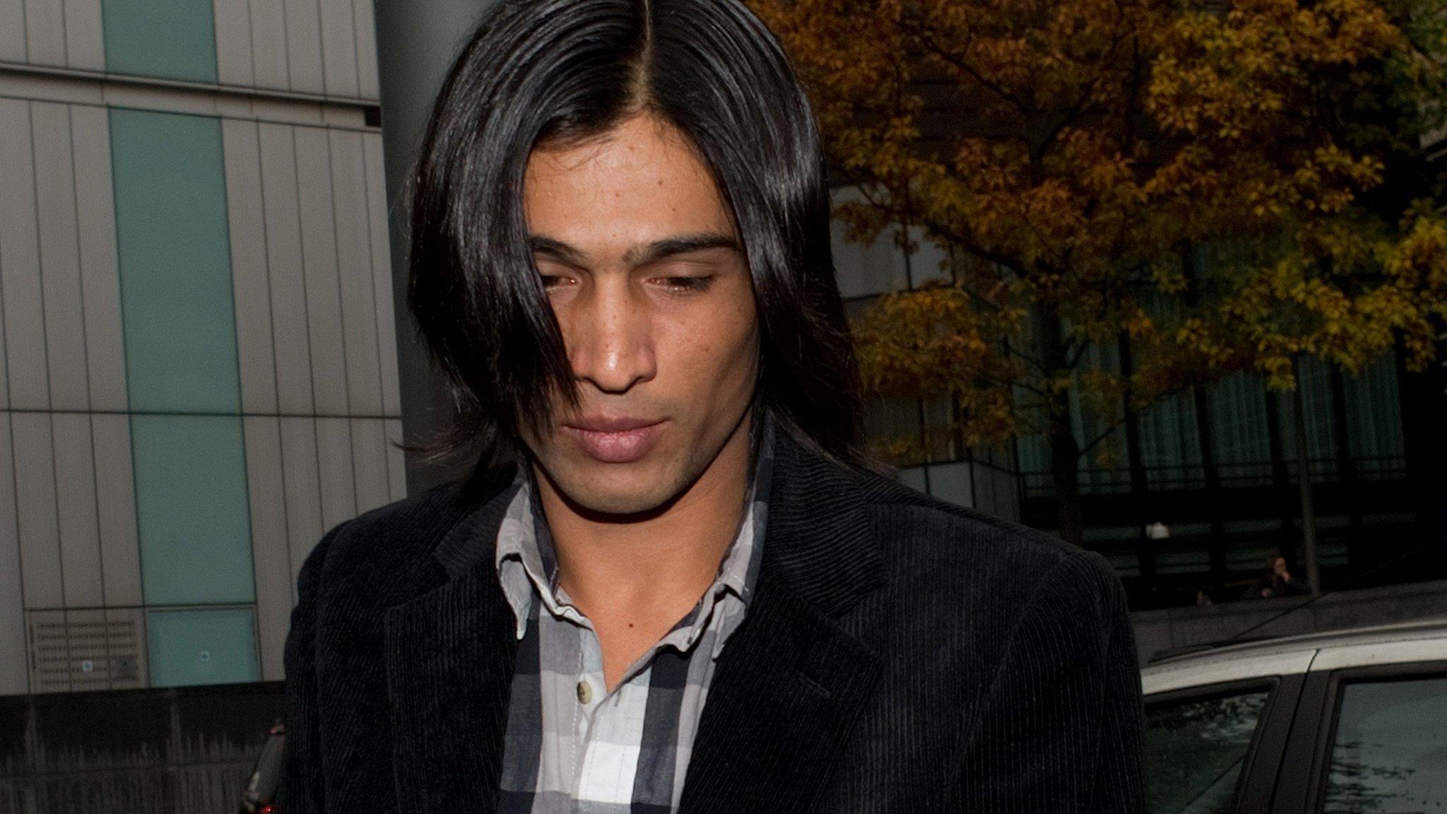 Mohammad Amir outside Southwark Crown Court in London