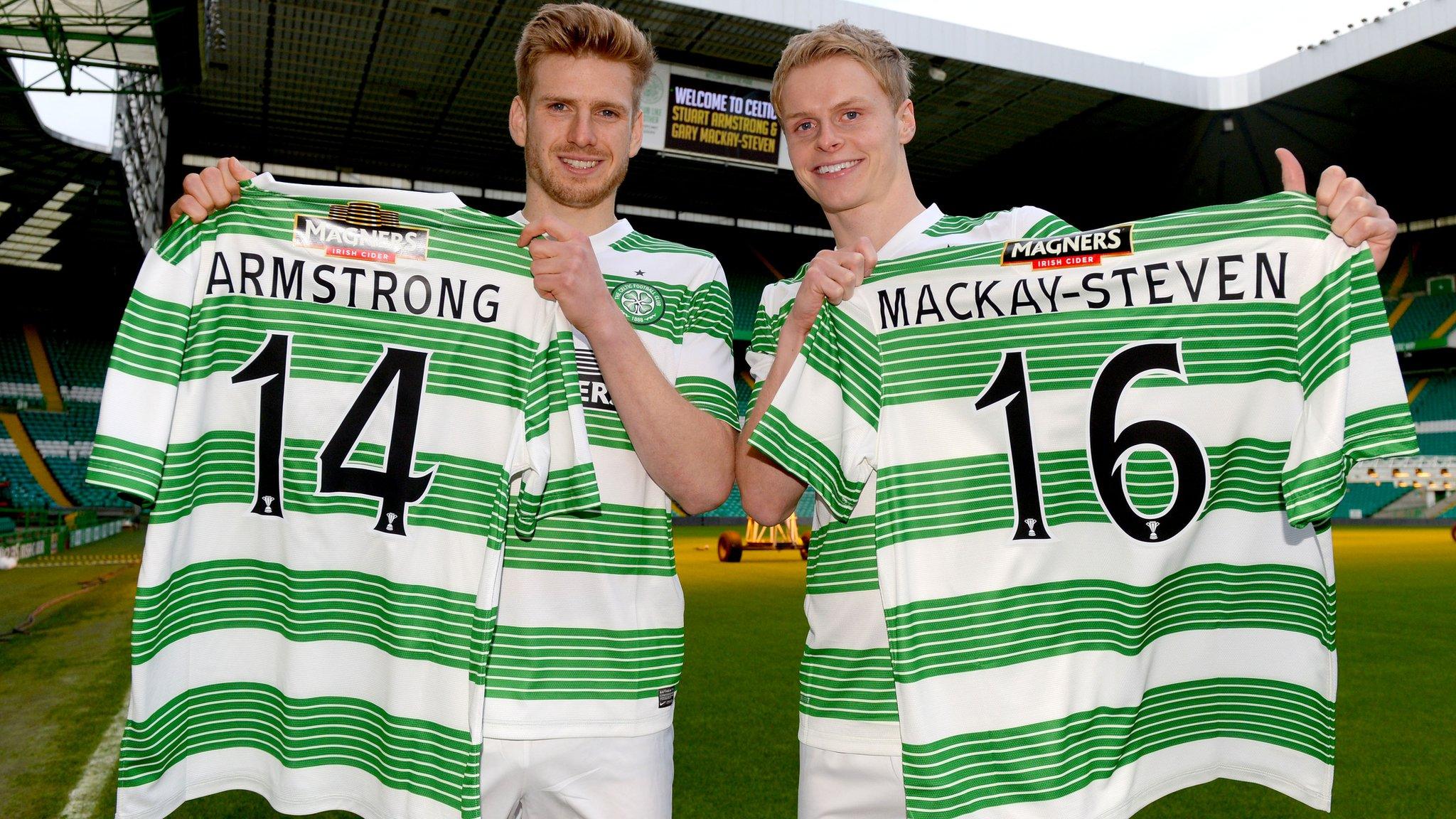 Celtic players Stuart Armstrong and Gary Mackay-Steven