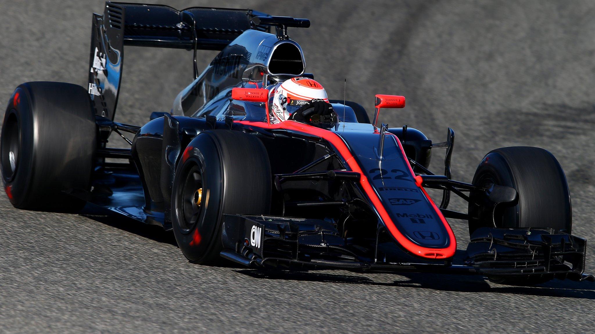 Jenson Button in the 2015 McLaren-Honda