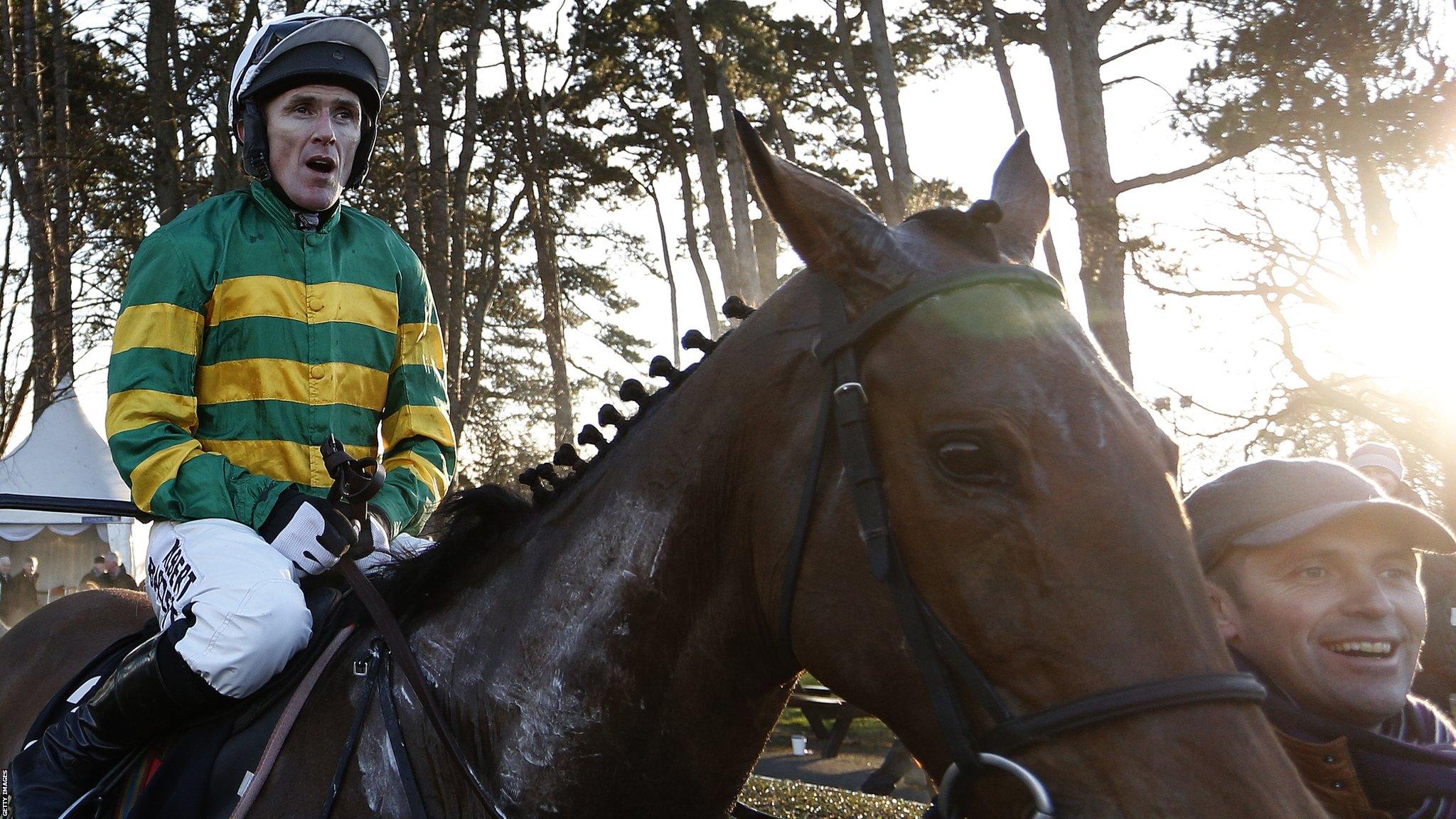 AP McCoy on Carlingford Lough at Leopardstown racecourse