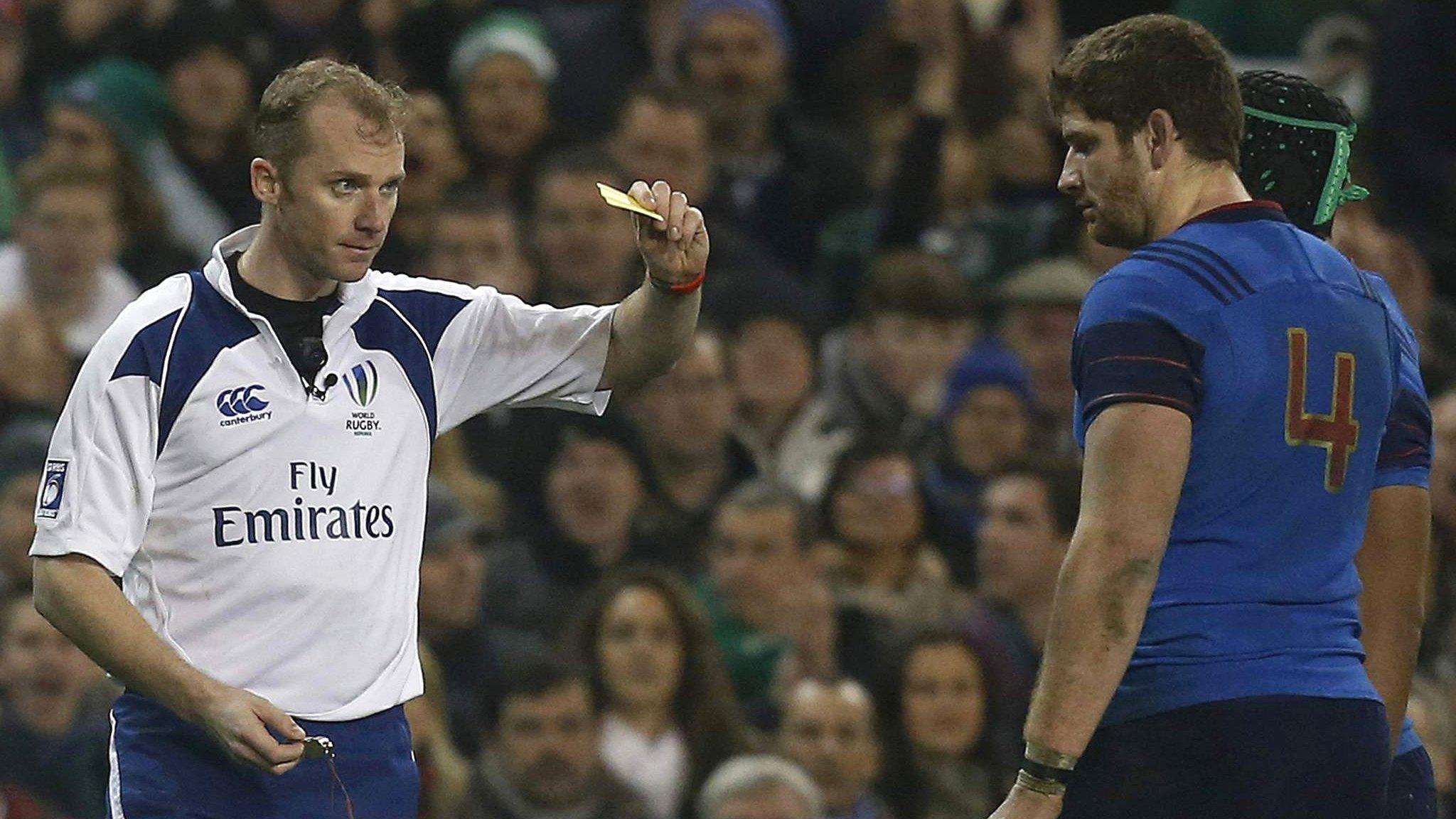 Pascal Pape escaped with a yellow card from referee Wayne Barnes in Dublin on Saturday