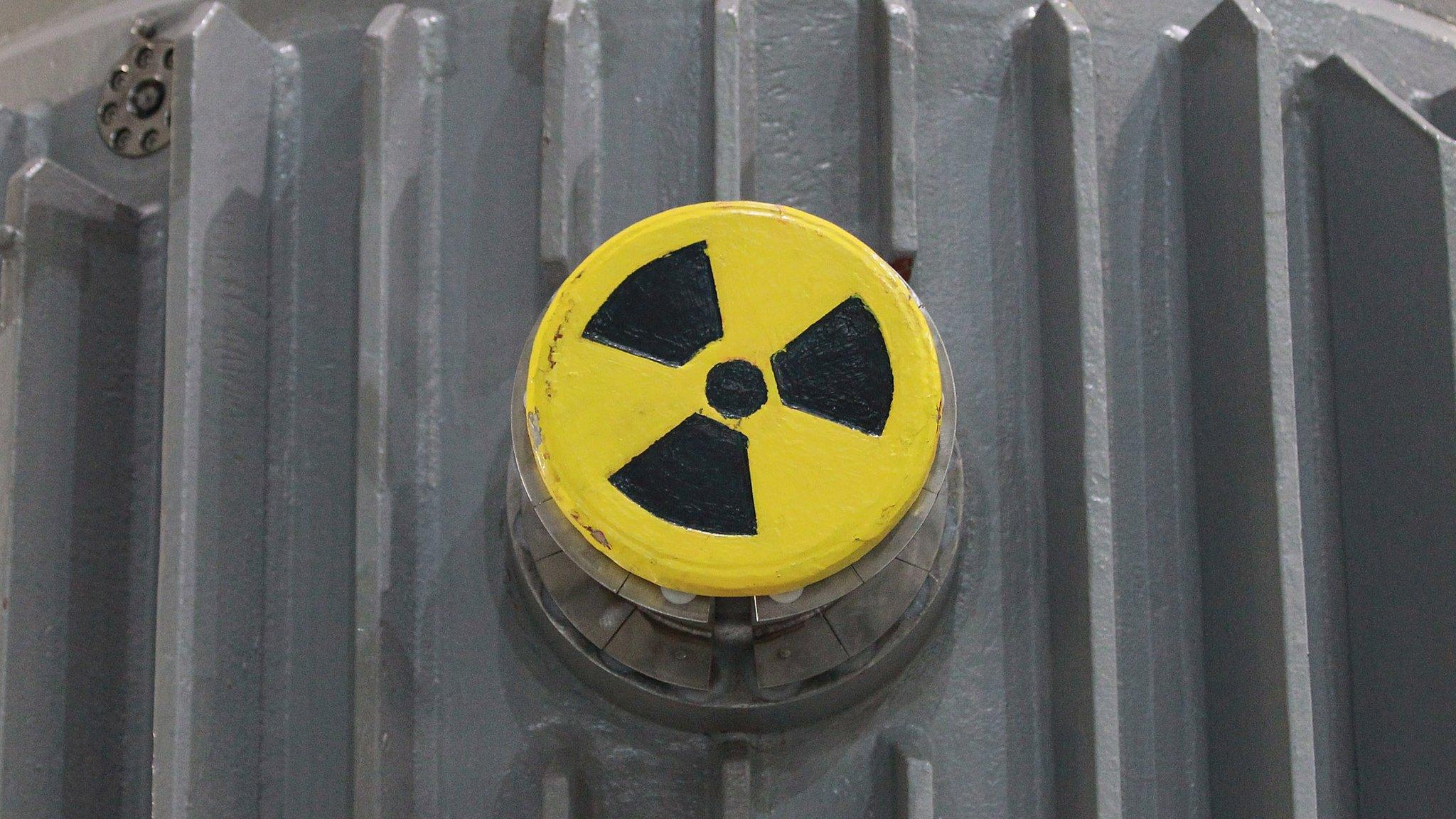 Radioactively-contaminated container