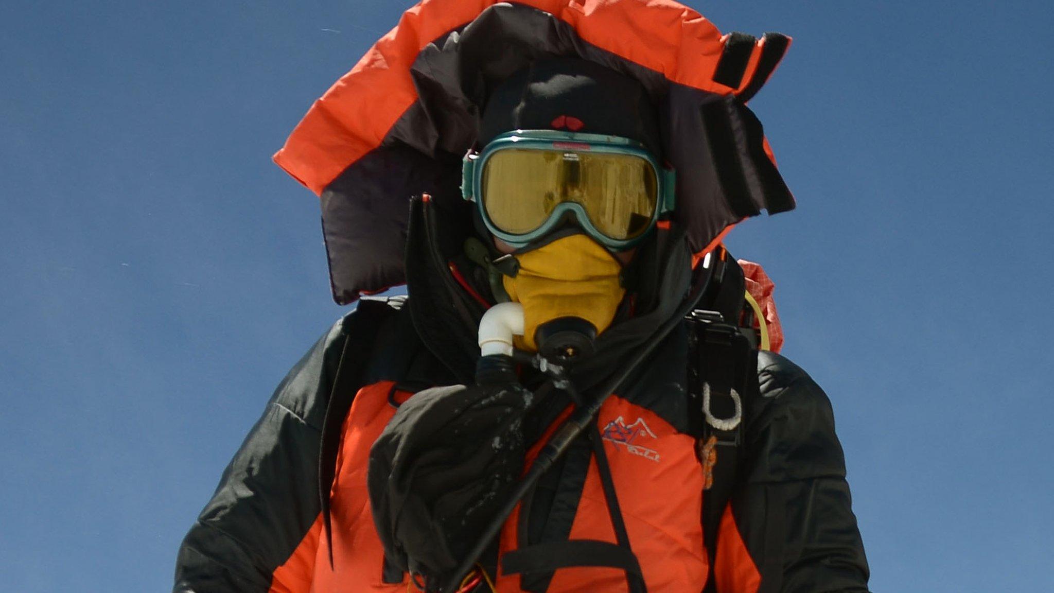 Climber on Everest