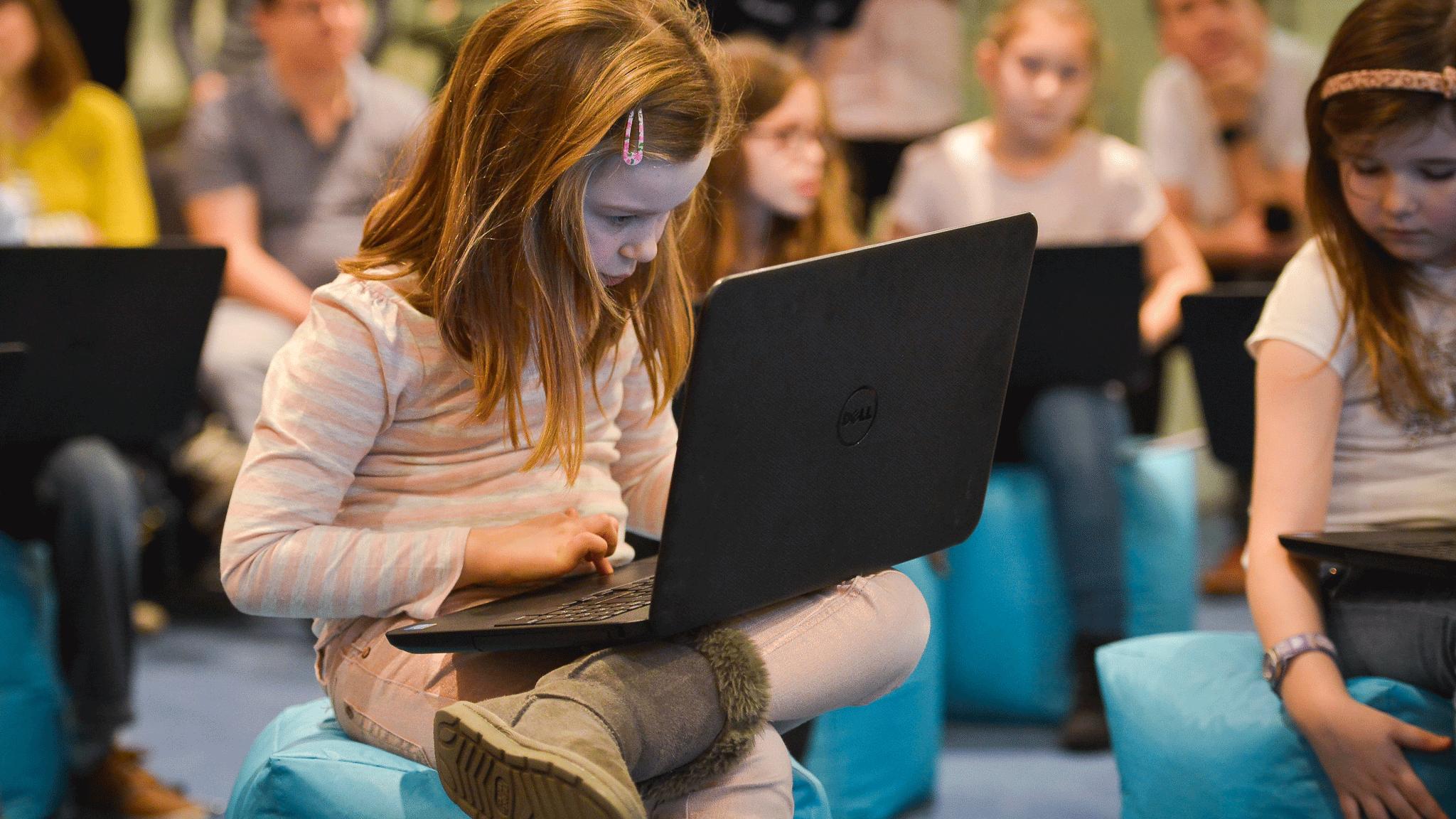 Children at a Barclays Code Playground event