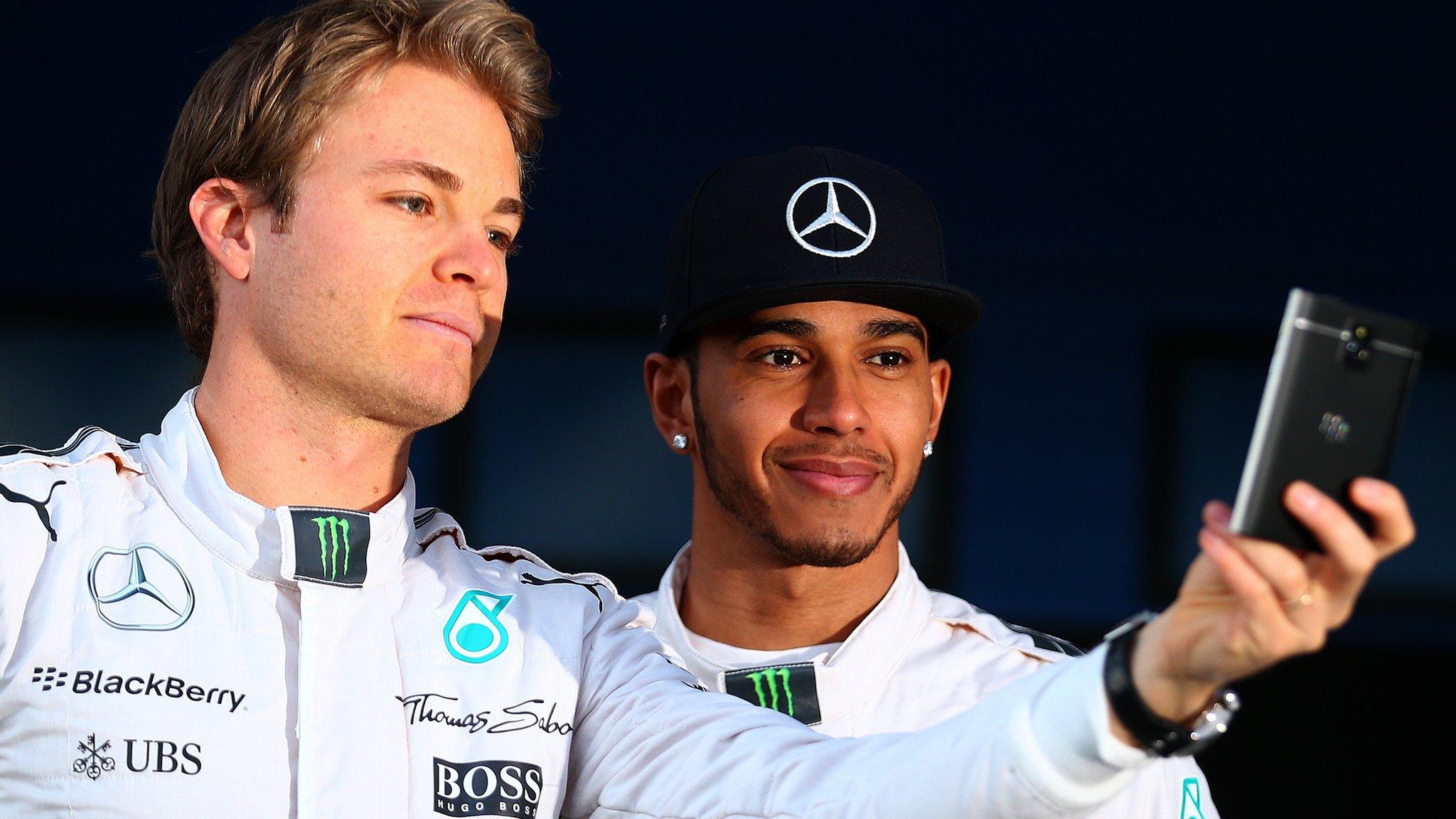 Nico Rosberg and Lewis Hamilton