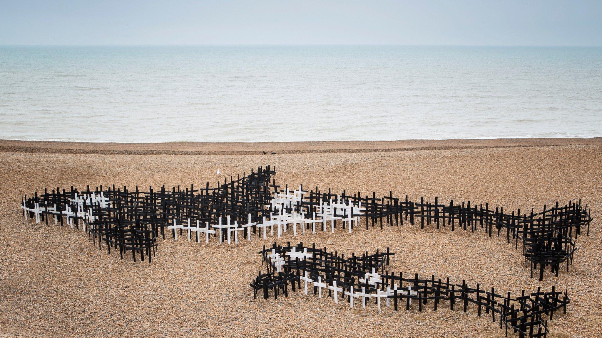 Whale Graveyard sculpture in Brighton