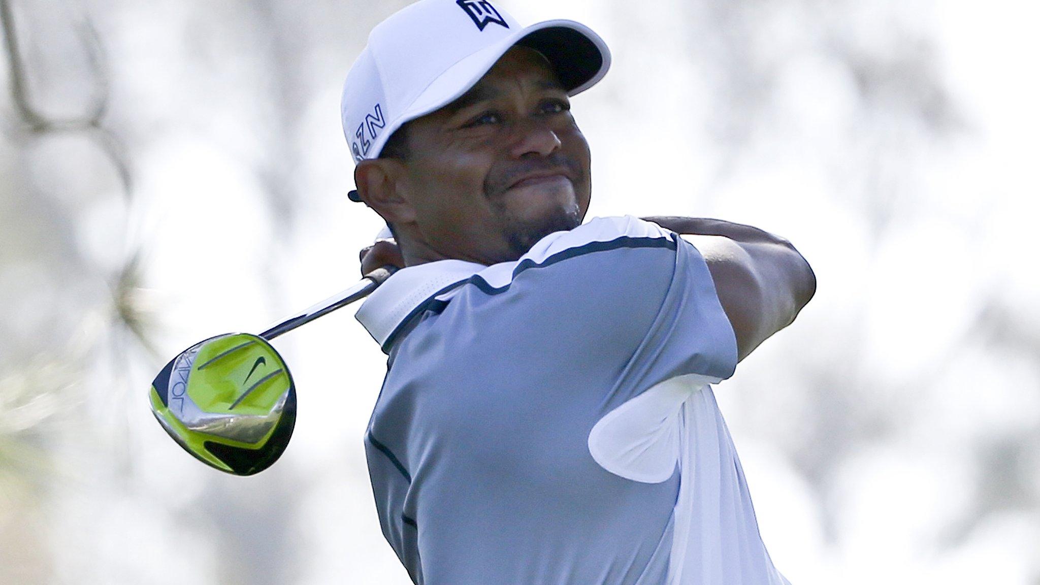 Tiger Woods in action at the Farmers Insurance Open last month