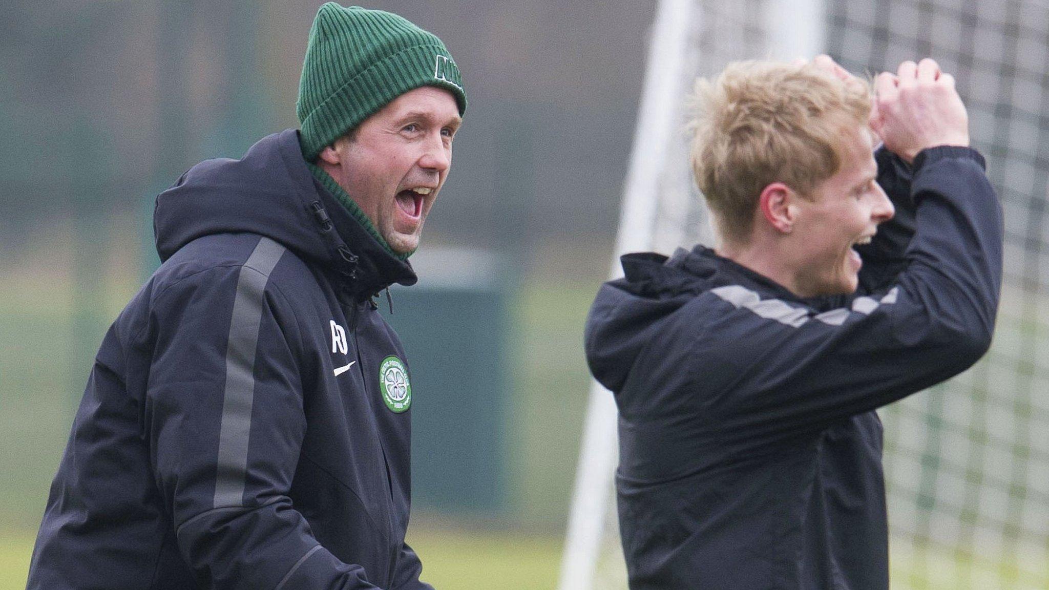 Celtic manager Ronny Deila and winger Gary Mackay-Steven