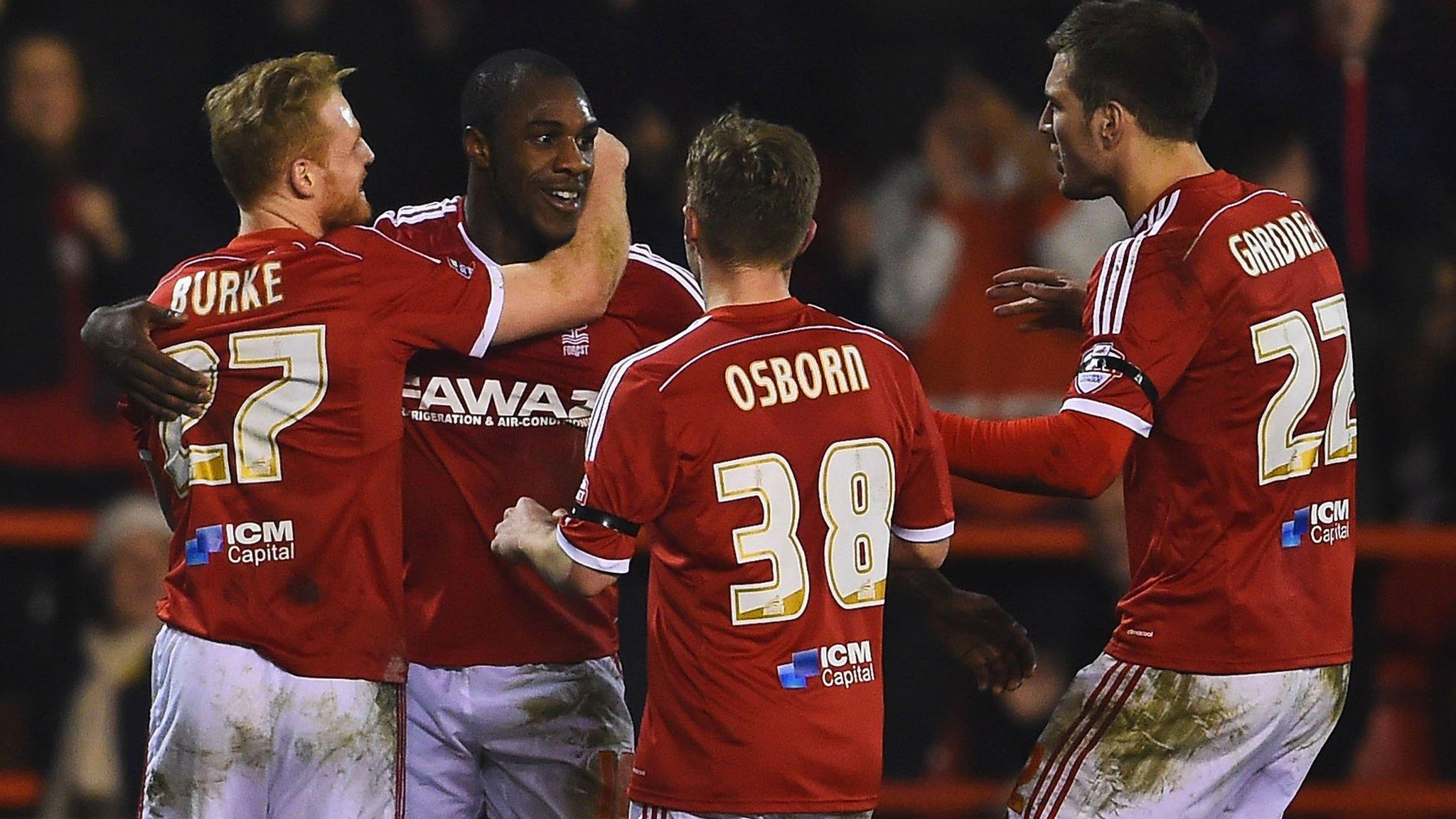 Forest players celebrate