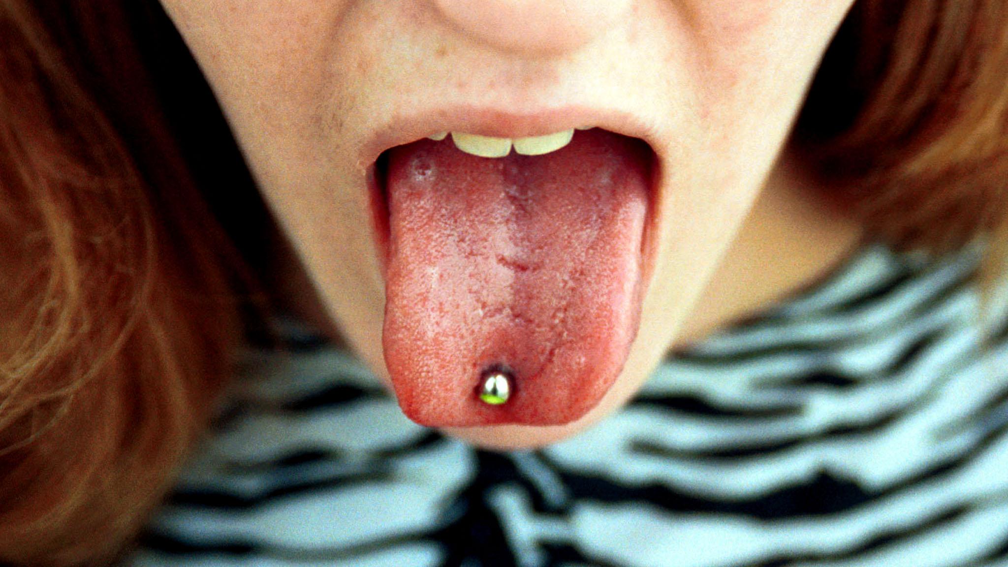 Tongue piercing