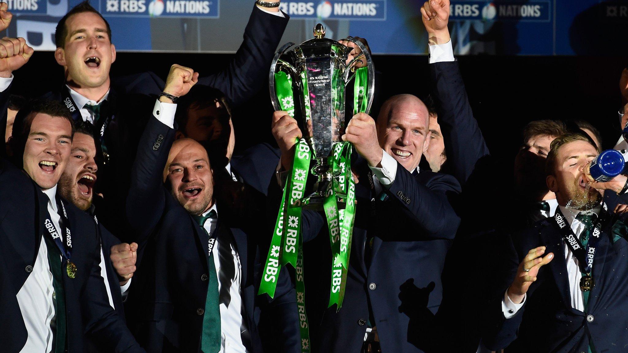 Ireland celebrate winning the Six Nations