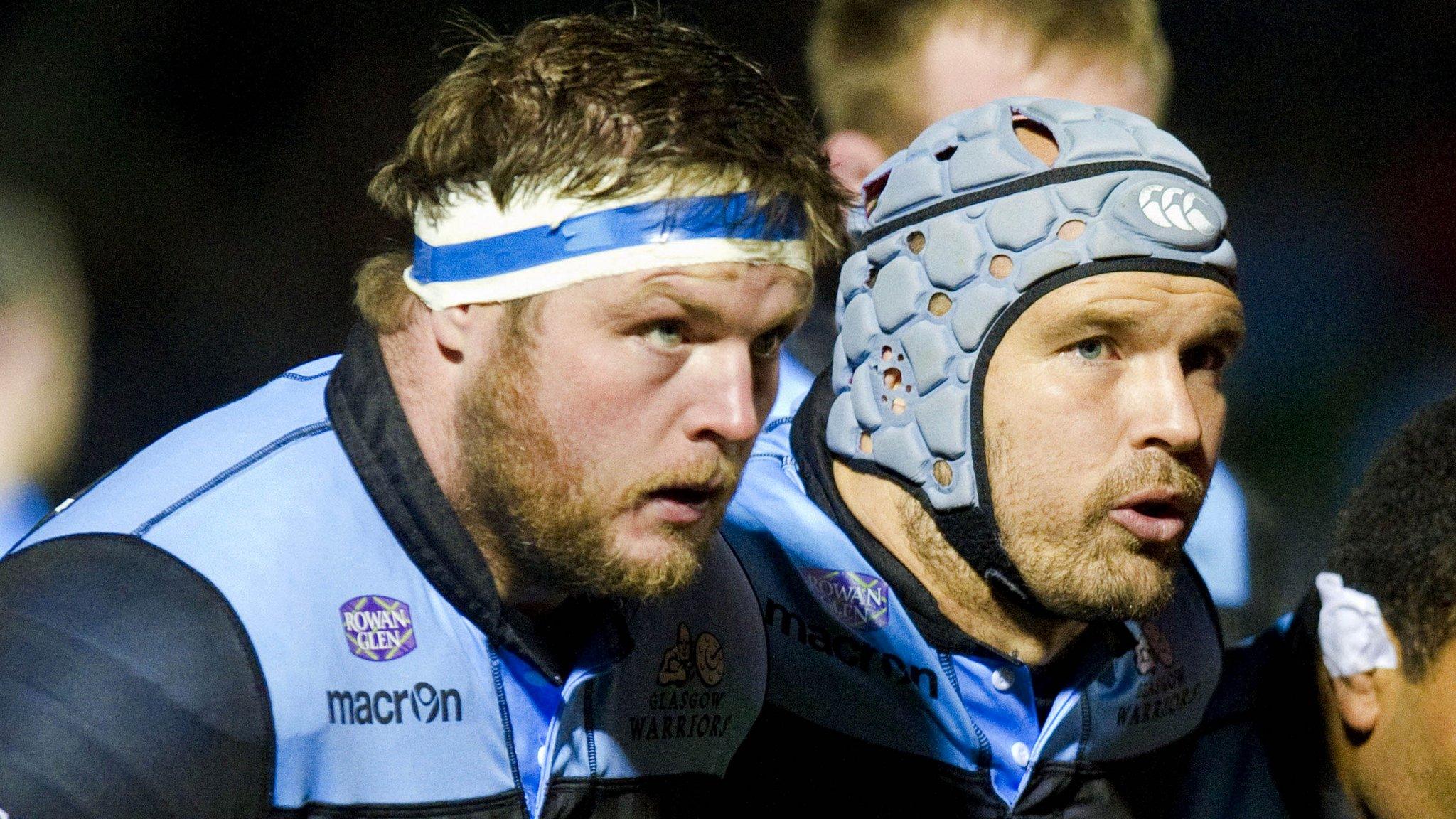 Glasgow Warriors forwards Jon Welsh and Dougie Hall