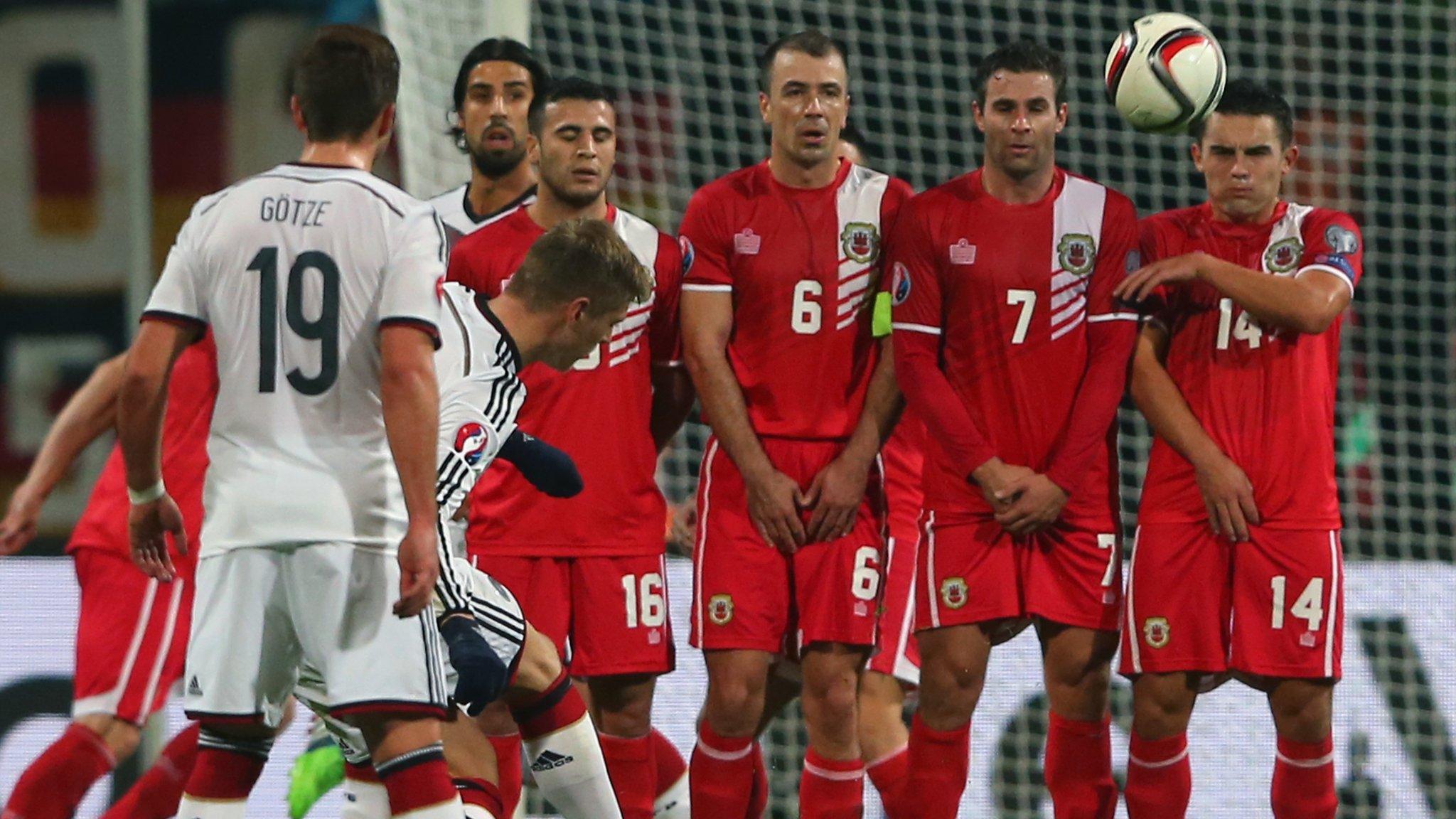 Gibraltar lost 4-0 away to Germany