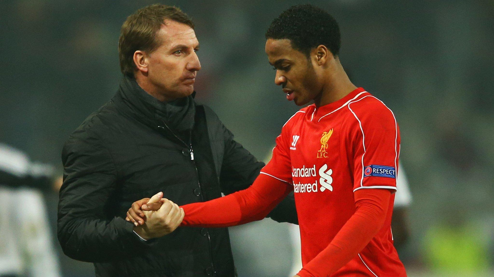 Brendan Rodgers (left) and Raheem Sterling