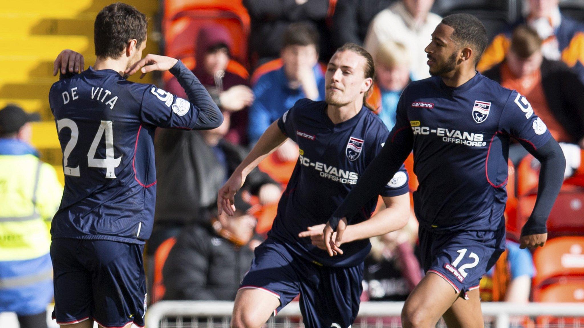 Ross County players celebrating