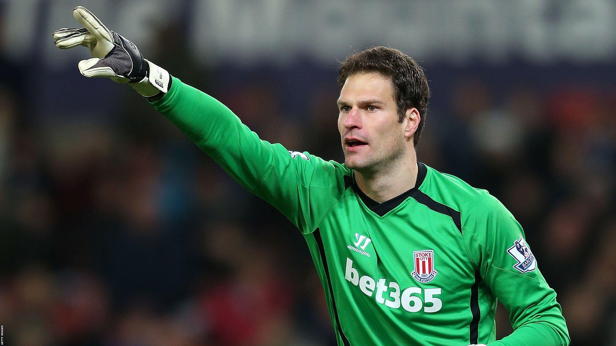 Stoke City goalkeeper Asmir Begovic