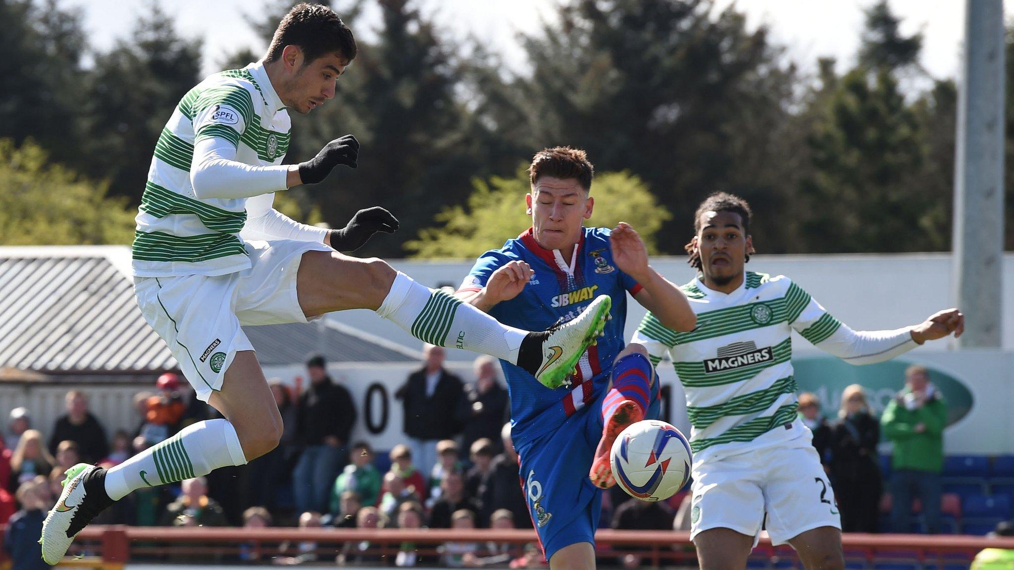 Inverness and Celtic players