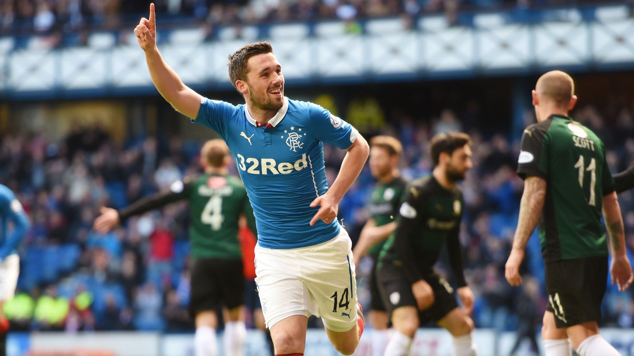 Nicky Clark opened the scoring for Rangers at Ibrox