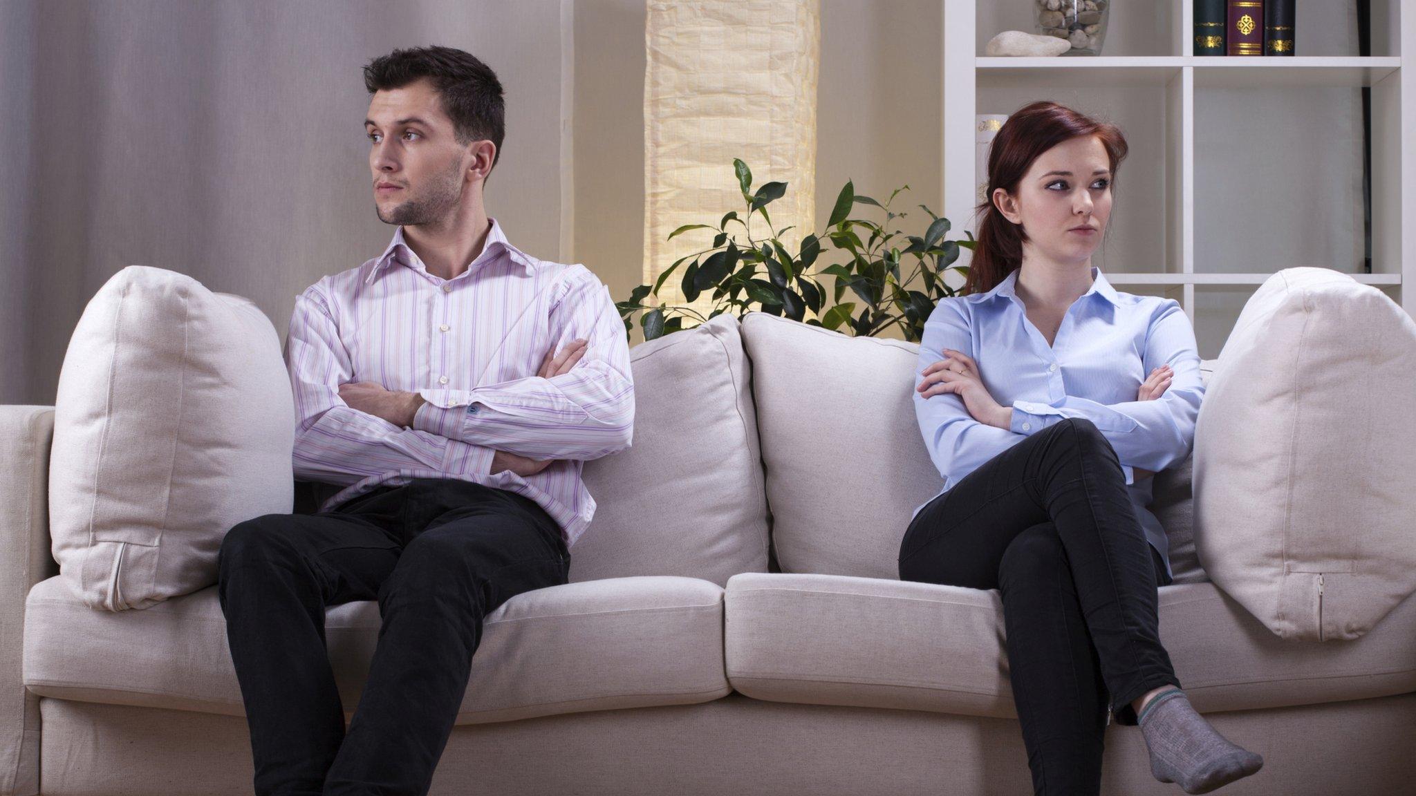 Couple on sofa