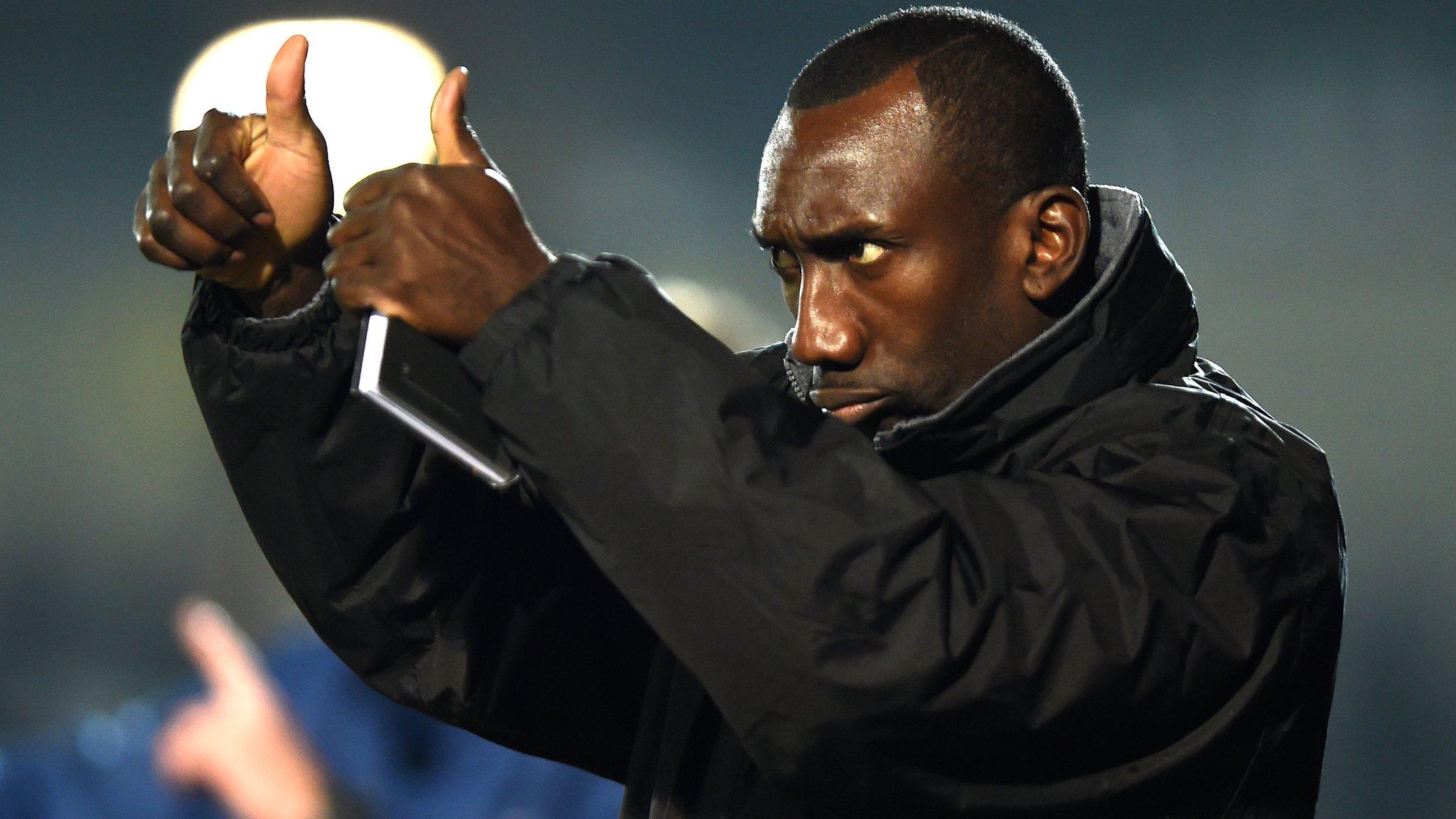 Burton manager Jimmy Floyd Hasselbaink