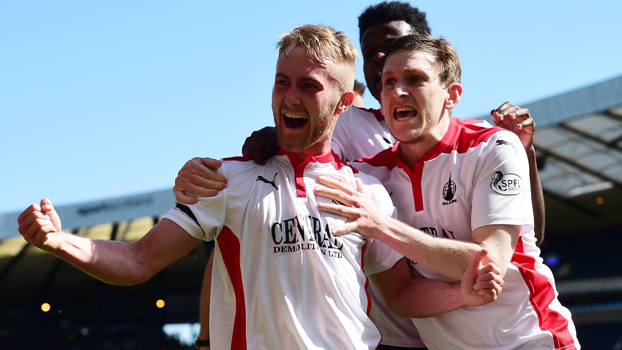 Falkirk players celebrating