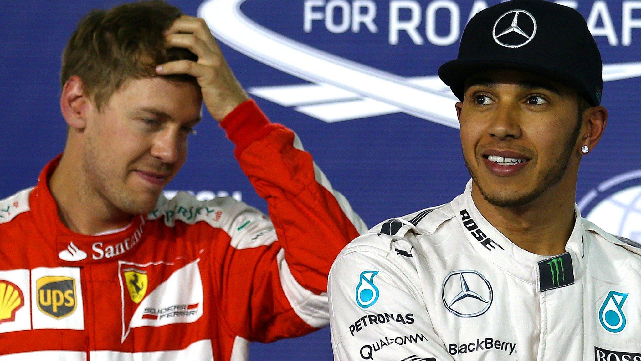 Lewis Hamilton and Sebastian Vettel