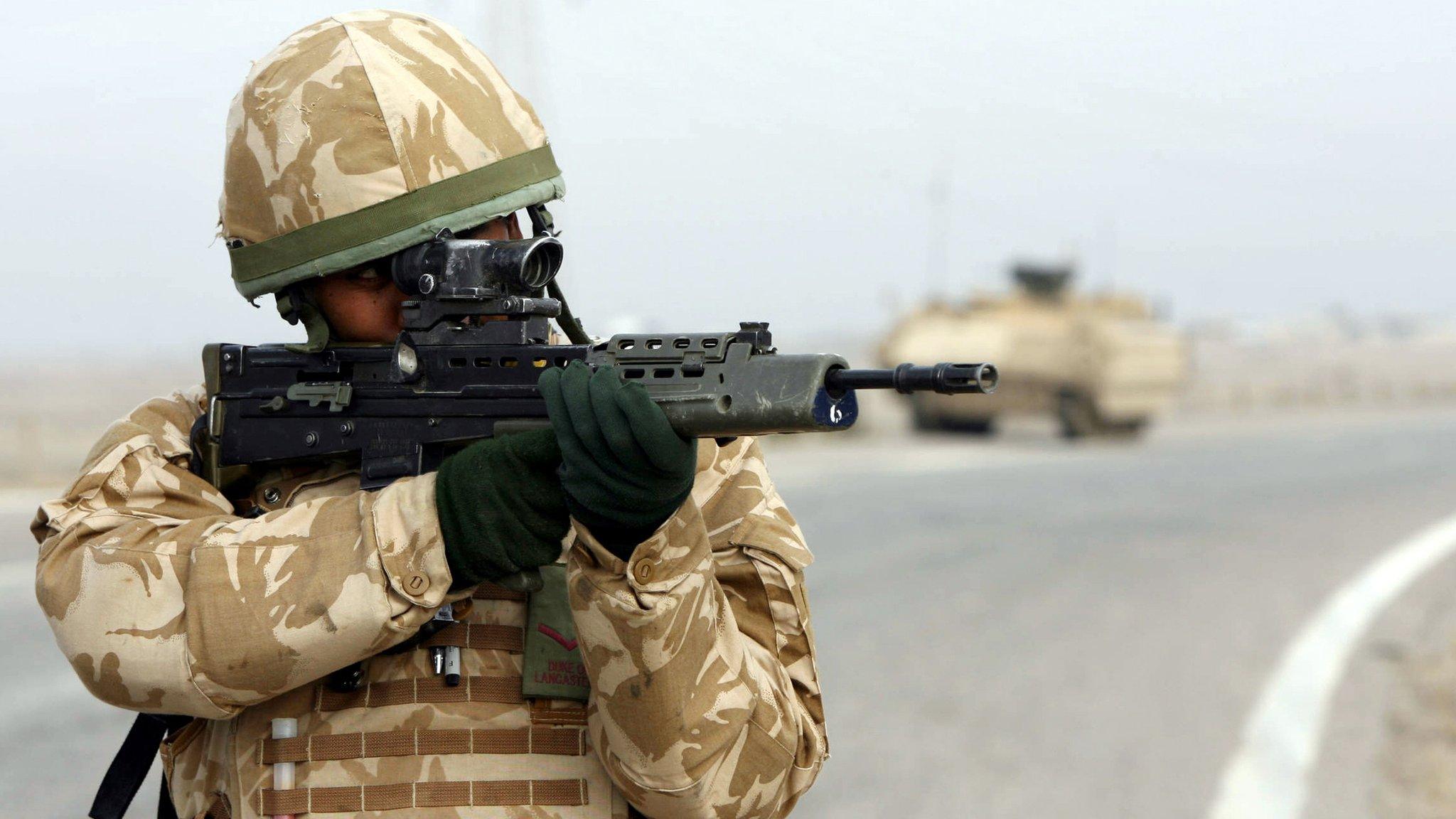 British army soldier in Basra