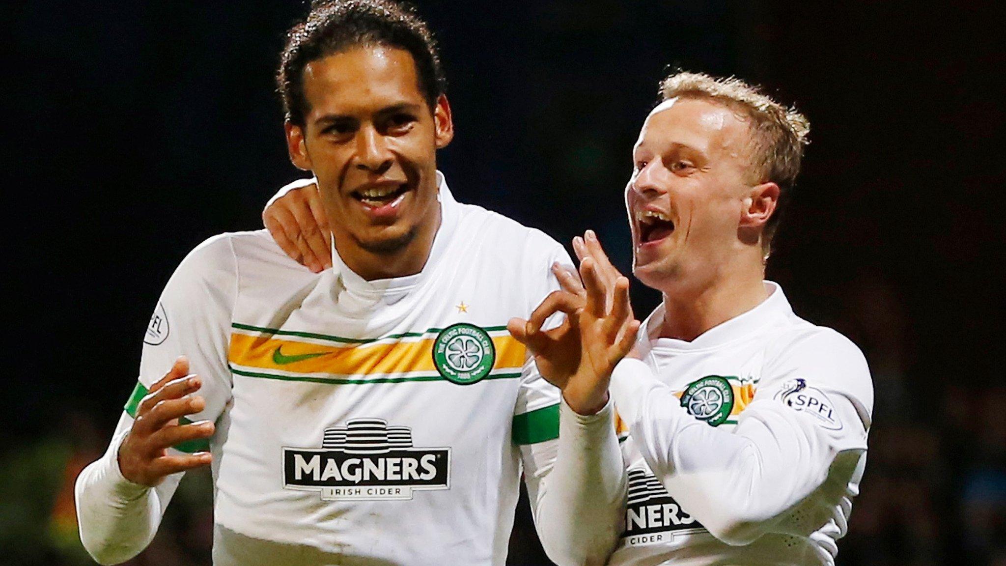 Virgil van Dijk doubled Celtic's lead with a free-kick