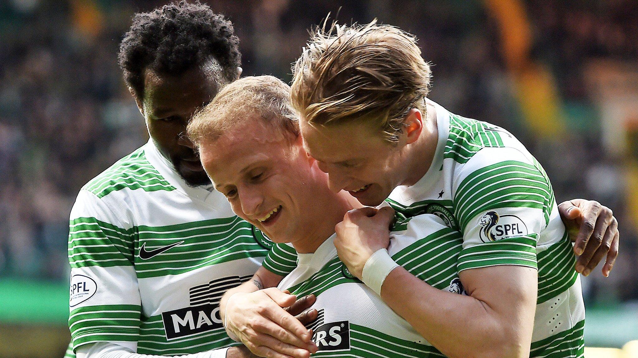 Celtic players celebrating