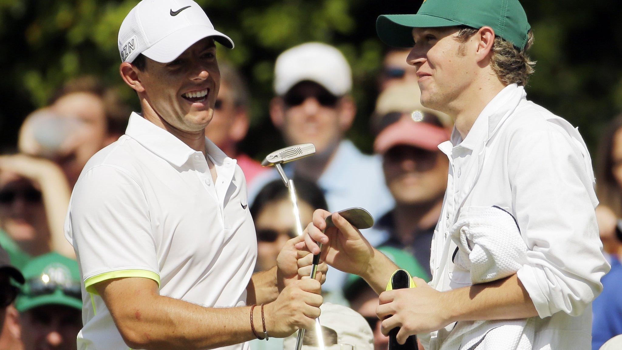 Rory McIlroy with One Direction's Niall Horan at last month's Masters Par-three event