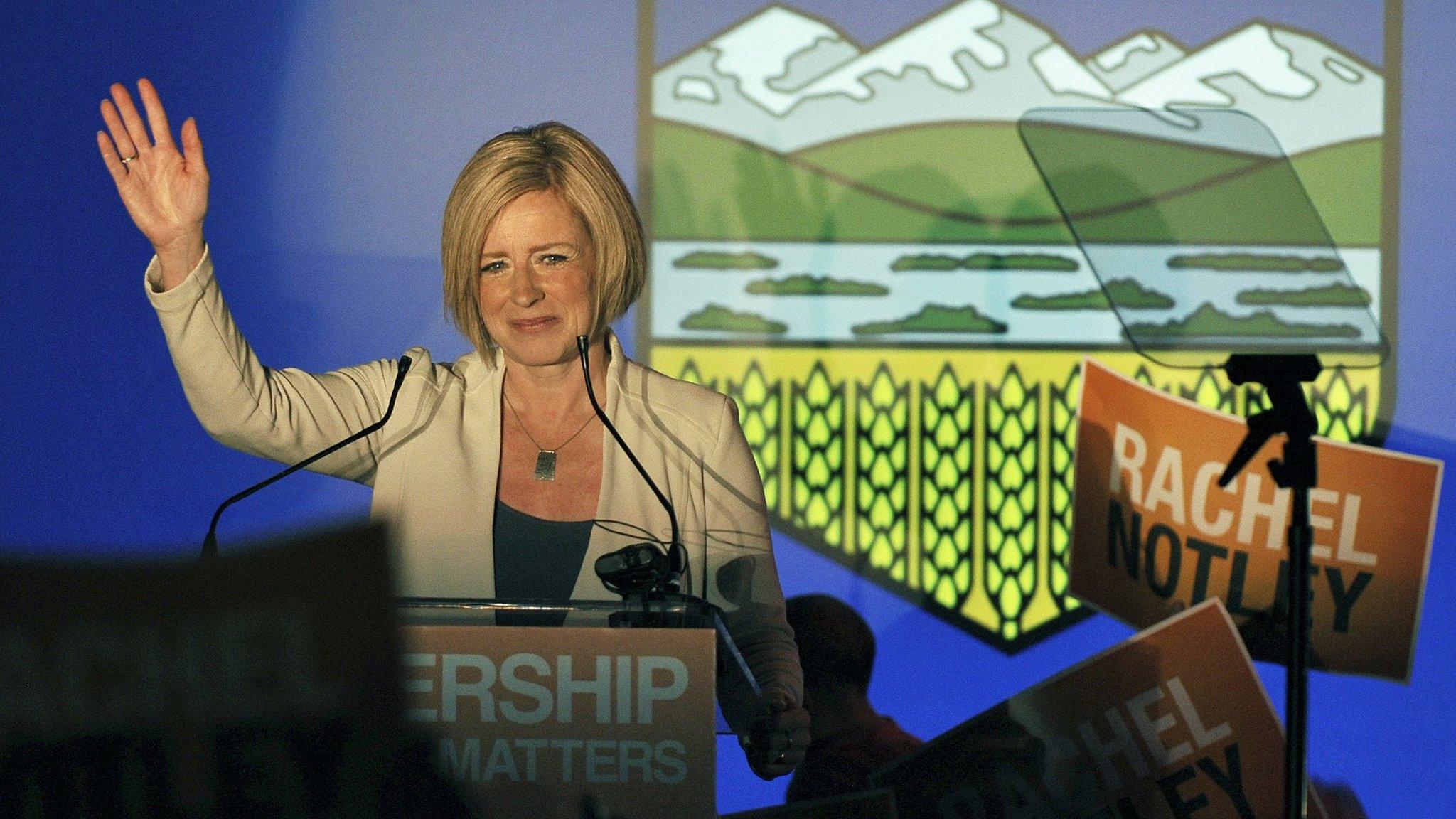 NDP leader Rachel Notley in Edmonton on 5 May 2015