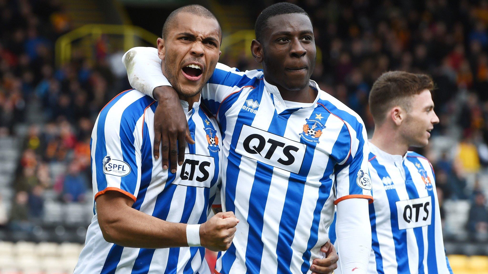 Kilmarnock players celebrating