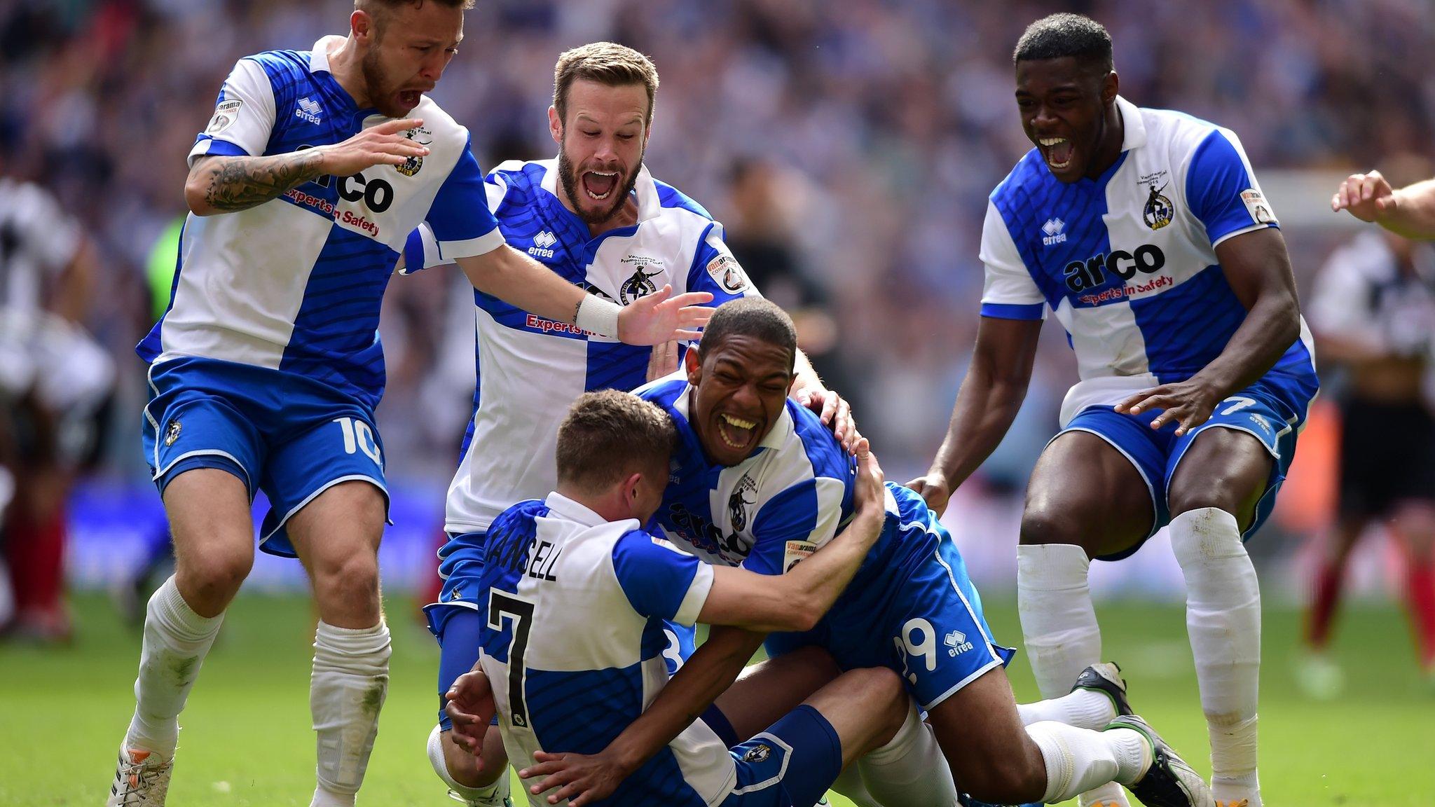 Bristol Rovers celebrate promotion