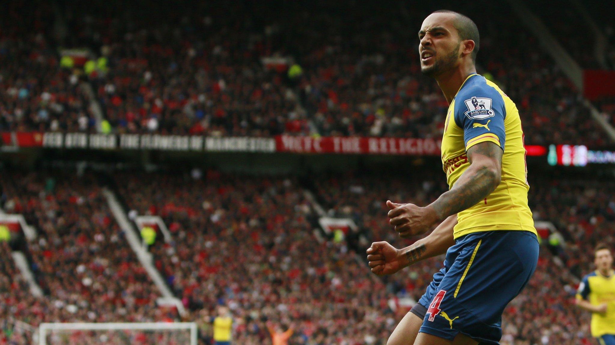 Theo Walcott celebrates