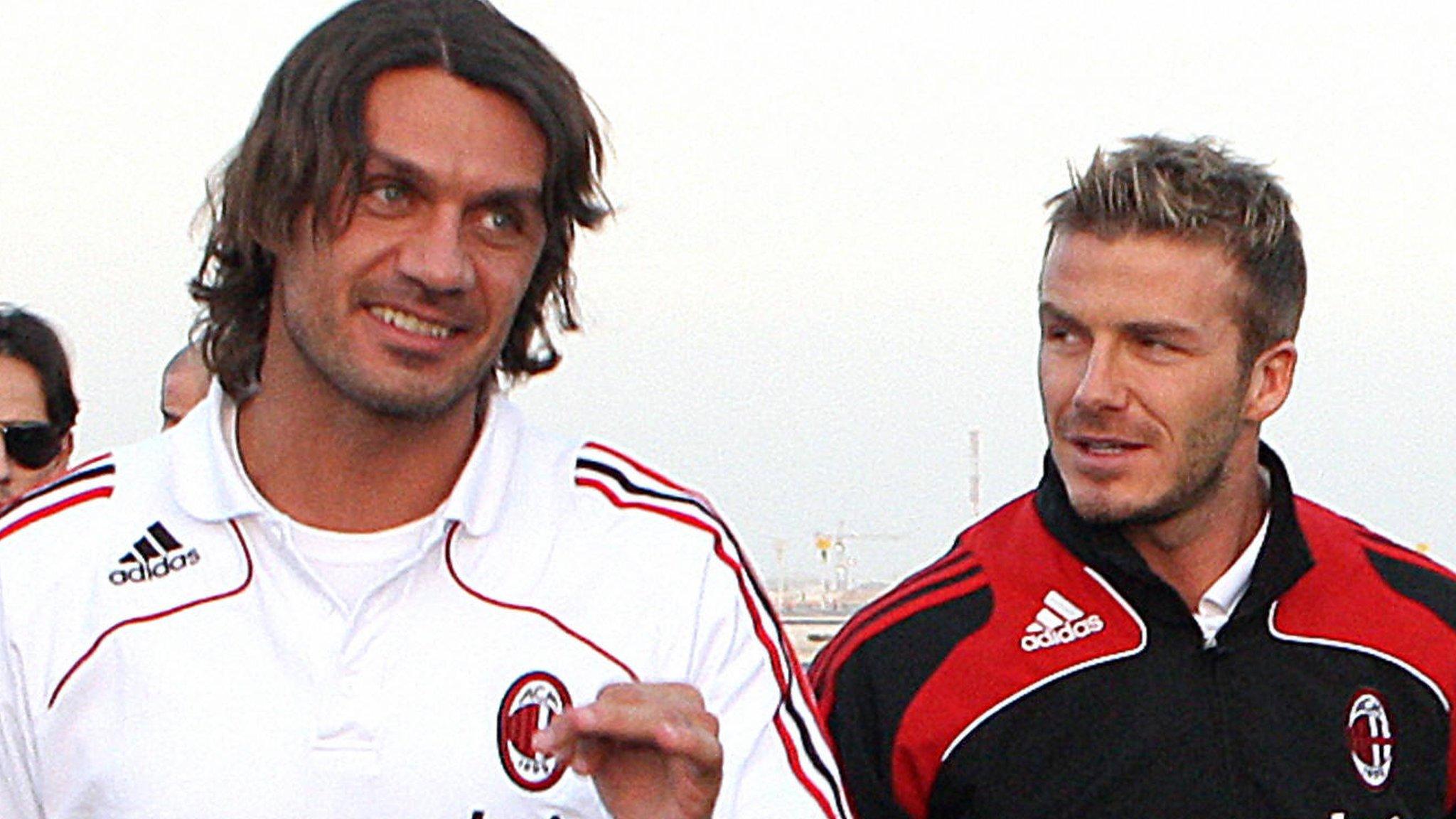 Paolo Maldini and David Beckham