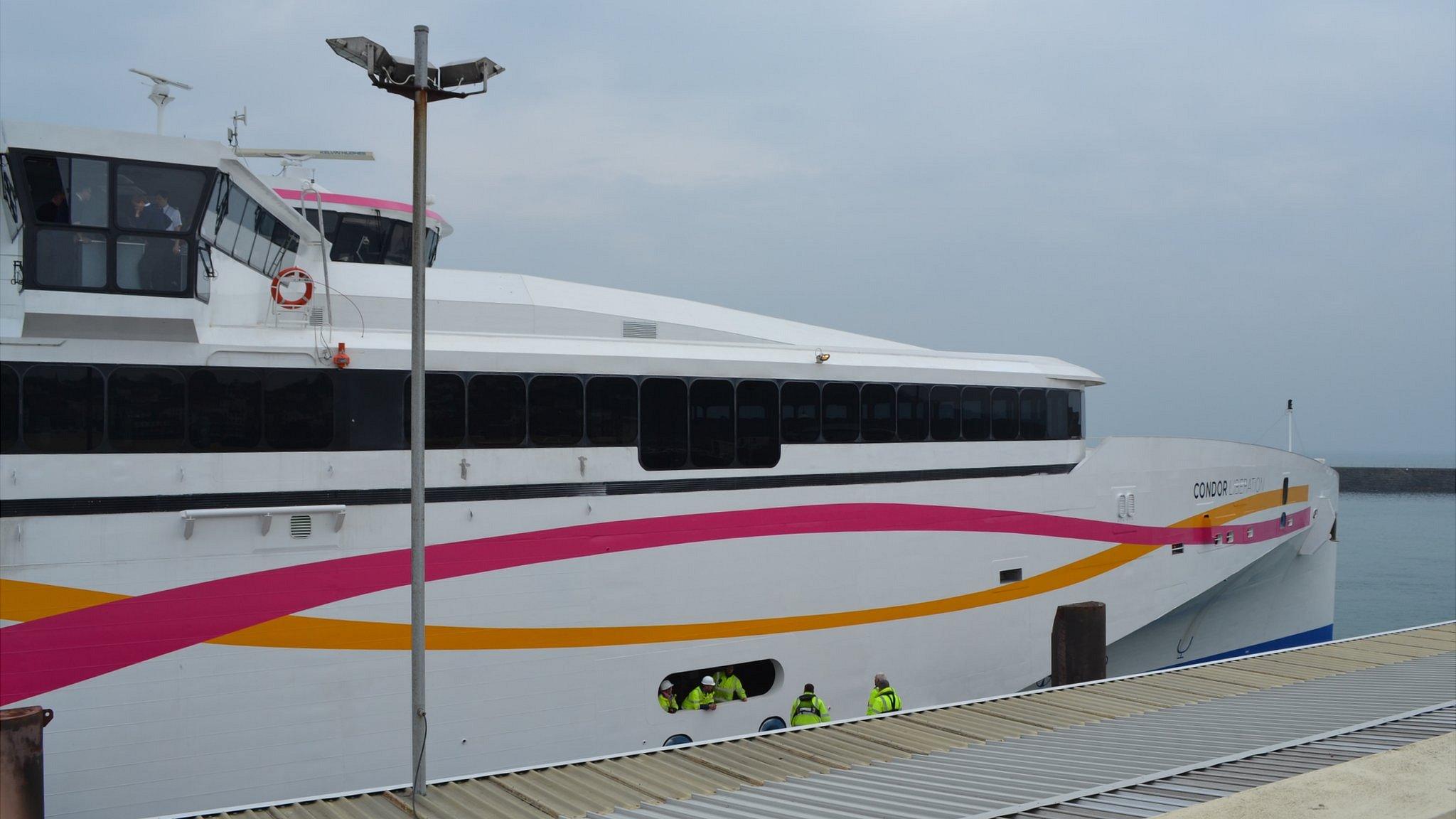 Condor Liberation in Guernsey's St Peter Port Harbour