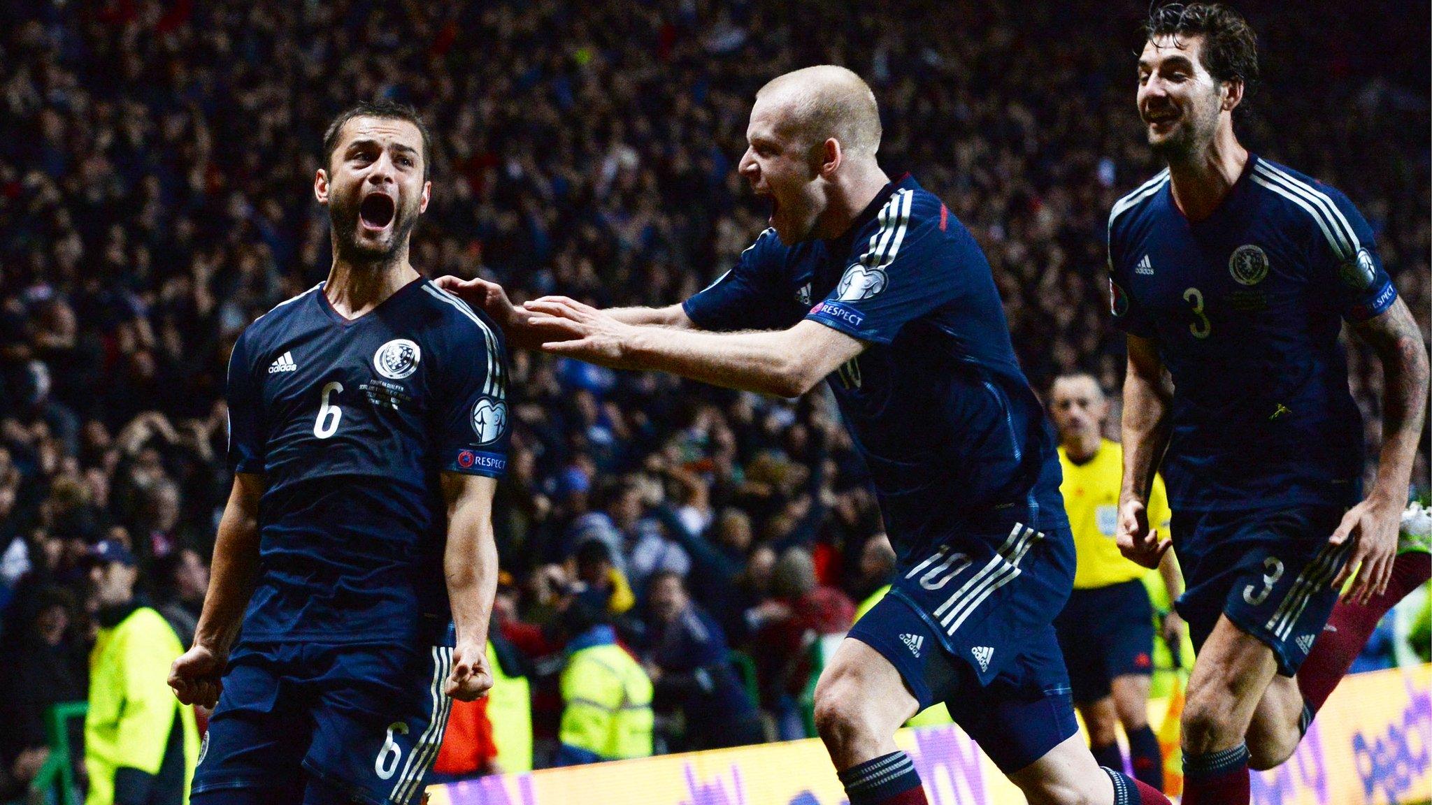 Scotland players celebrating