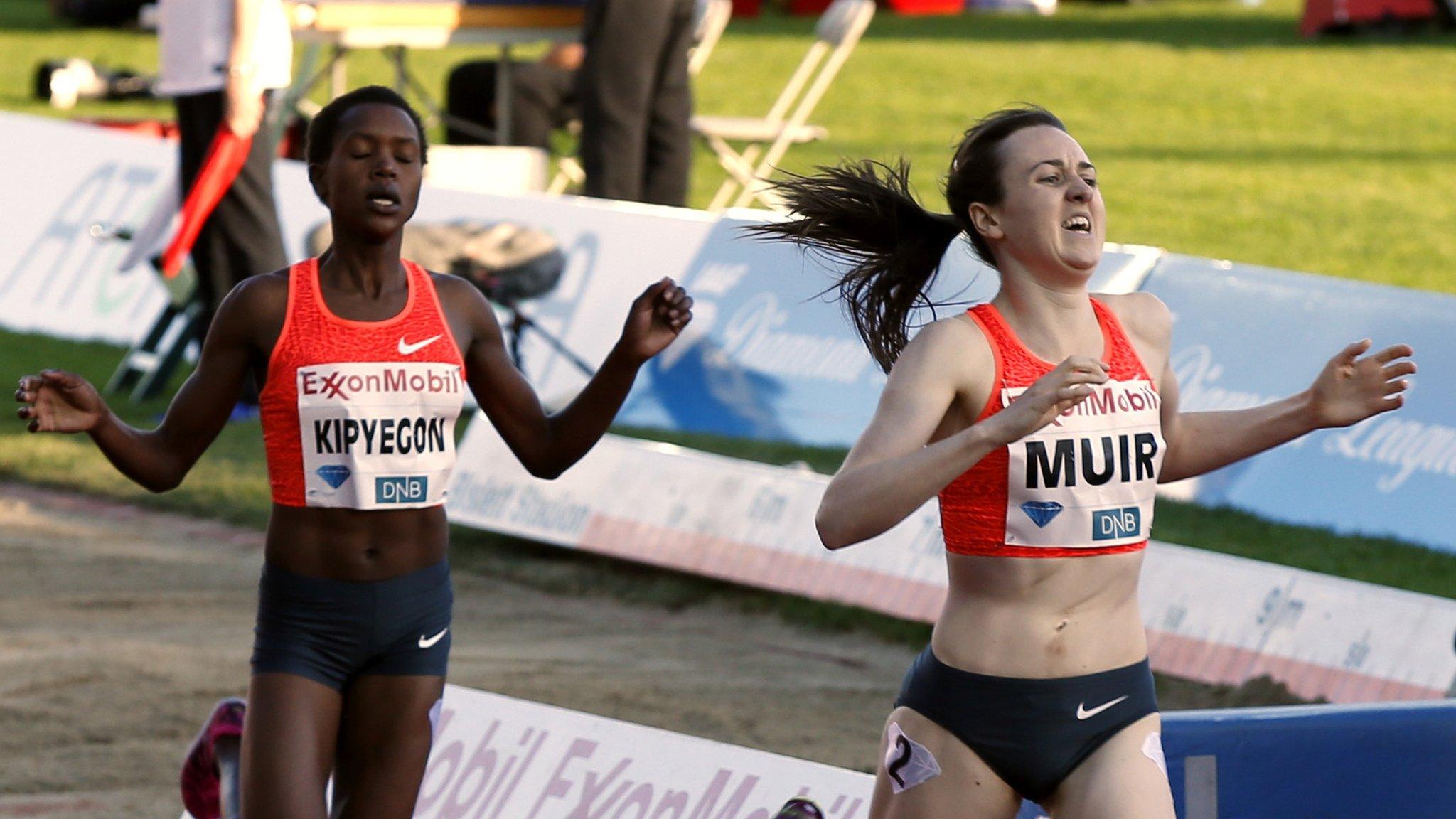 Laura Muir wins the 1,500m