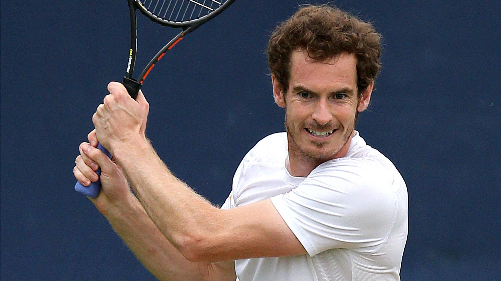 Andy Murray in practice at Queen's Club