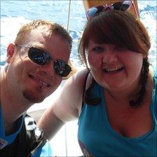 Goldtrail customer Suzanne Bithell and her boyfriend on holiday in Turkey