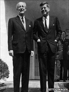 Harold MacMillan and John F Kennedy