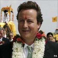 David Cameron in India in 2006