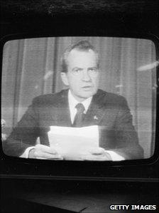 Richard Nixon resigning