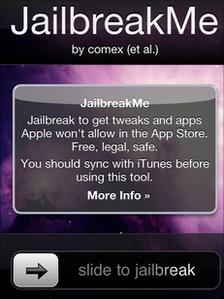 JailbreakMe screen