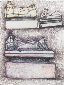 Henry Moore sketch Three Reclining Figures On Pedestals that was stolen from a Worcestershire art gallery