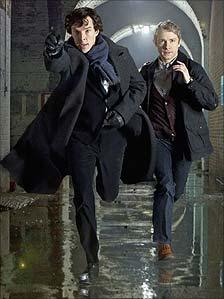 Benedict Cumberbatch and Martin Freeman in Sherlock