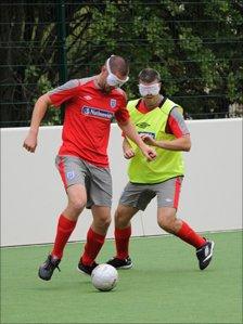 Blind England footballers